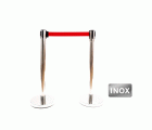Poste separador inox cinta roja